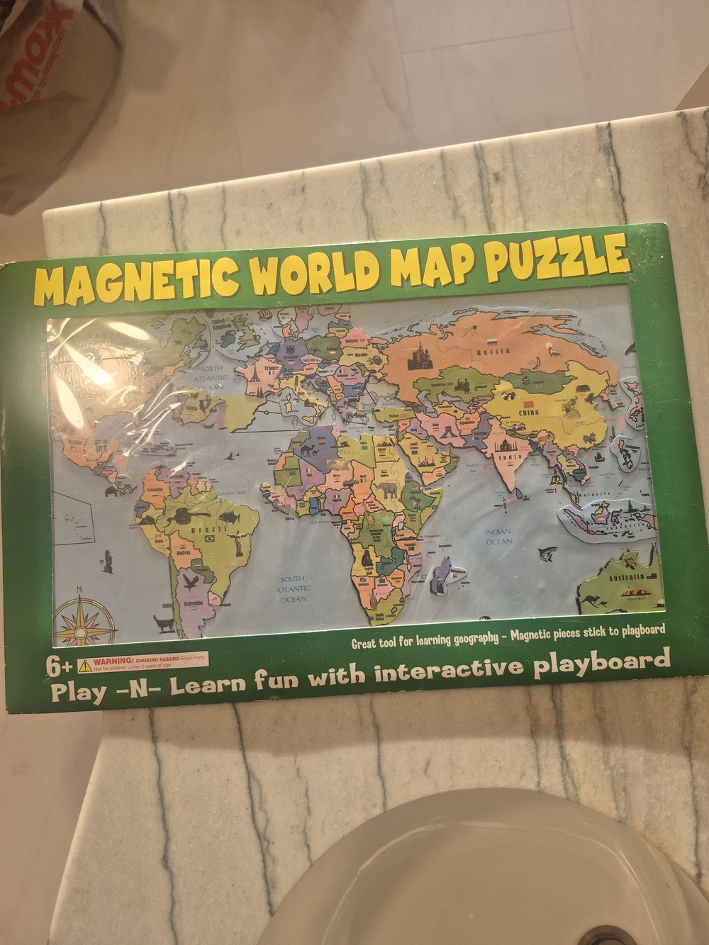 Magnetic World Map Puzzle for Kids